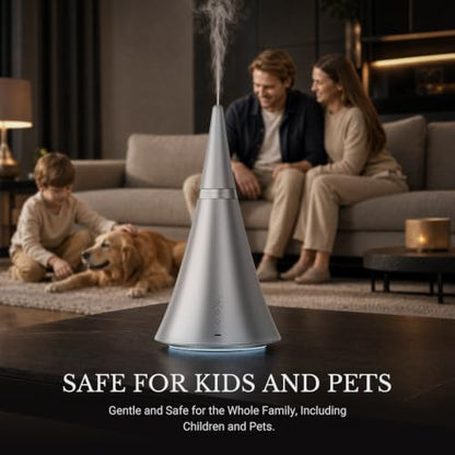 Waterless Essential Oil Diffuser，Bluetooth App Control for Large Rooms