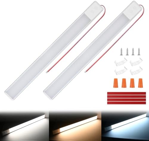 Nilight LED Interior Light Bar 2PCS 16.5 Inch Dimmable Strip Lights