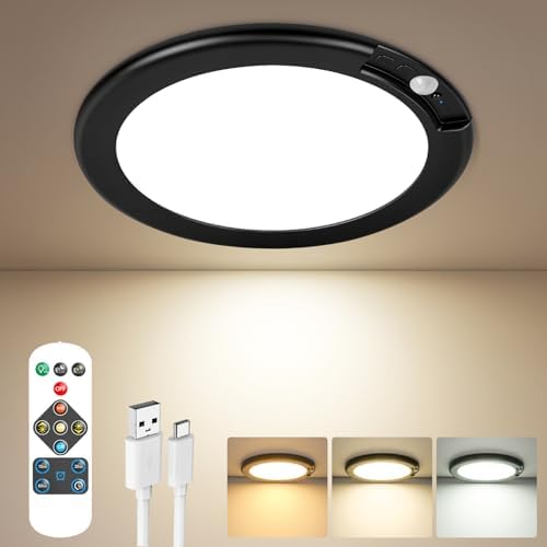 Rechargeable Motion Sensor Ceiling Light, Battery Operated Closet Light