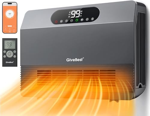 GiveBest Electric Wall Mounted Heater, Space Heaters for Indoor Use 1500W