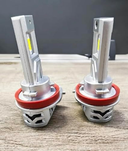 SEALIGHT H11/H9/H8 Light Bulb, 1000% Brighter than Origin, 6500K Output Canbus Ready, IP68 Waterproof, 80000Hrs Lifespan, 1：1 Size Installation, Pack of 2