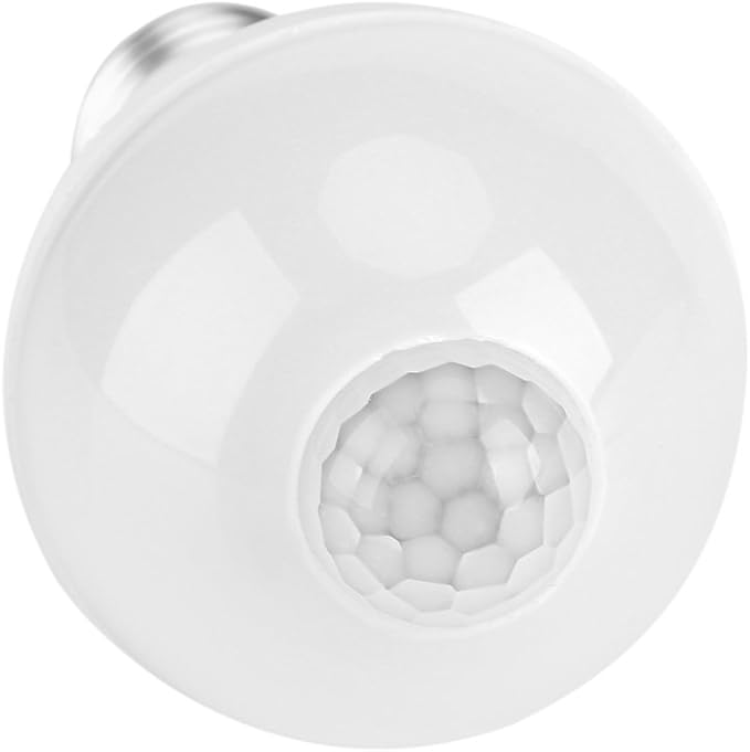 Keenso E27 Motion Sensor Light Bulb, Smart Infrared Sensor PIR LED Bulbs, Auto On/Off Night Light for Outdoor Indoor Stairs Garage Corridor(5W)