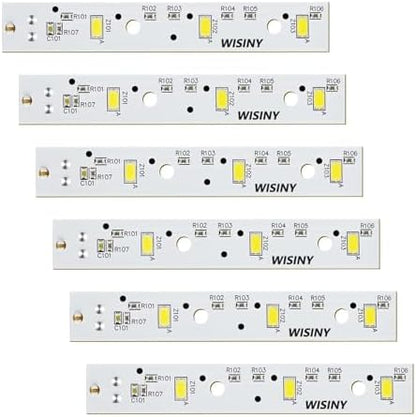 WISINY WR55X26671 LED Light Board for GE Refrigerator Led Replacement 6PCS