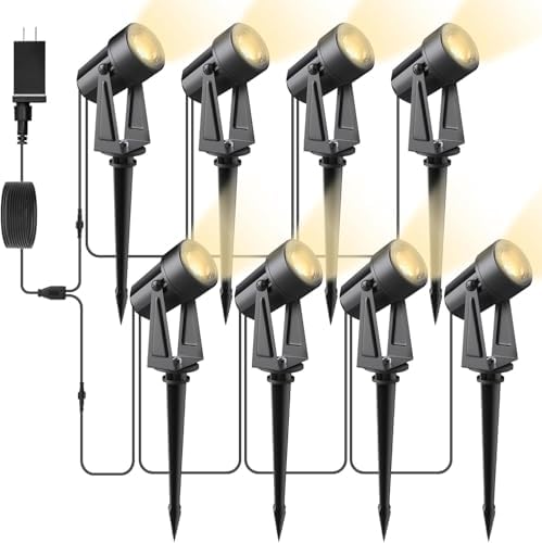 Svater Landscape Lighting Outdoor 8 Pack Low Voltage IP65 Waterproof 27V 3W