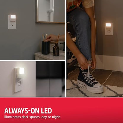 Energizer Night Lights Plug into Wall, 2-Pack, LED Plug in Nightlight