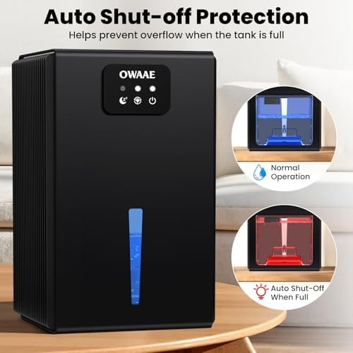 Dehumidifier for Home with Auto Shutoff Sleep Mode, 1000 Sq Ft