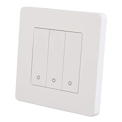 3 Gang Smart Control Panel APP Timing Intelligent Switch Panel Rebound Type AC100‑240V (White)