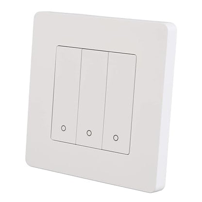 Jeanoko 3 Gang Smart Control Panel Compact Design Intelligent Switch for Home Automation System PVC Material (White)
