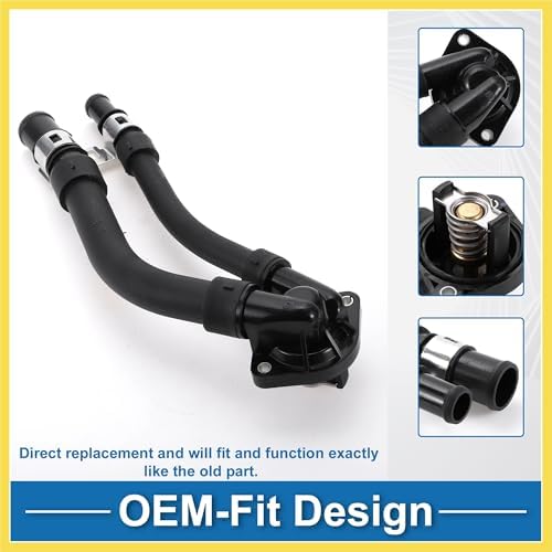 Car Thermostat No.1322000015 Engine Coolant Thermostat Housing Assembly for Mercedes Benz for Smart Fortwo 2008-2015 Plastic Black Durable Benefit