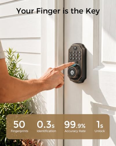 WiFi Video Smart Lock, 5-in-1 Keyless Entry for Front Door