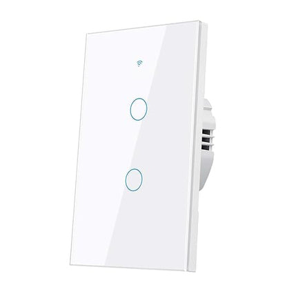 Smart Wi-Fi Light Switch, RF433, No Neutral Wire Required, Compatible with Alexa, Google Home, Smart Life App (2-Gang)