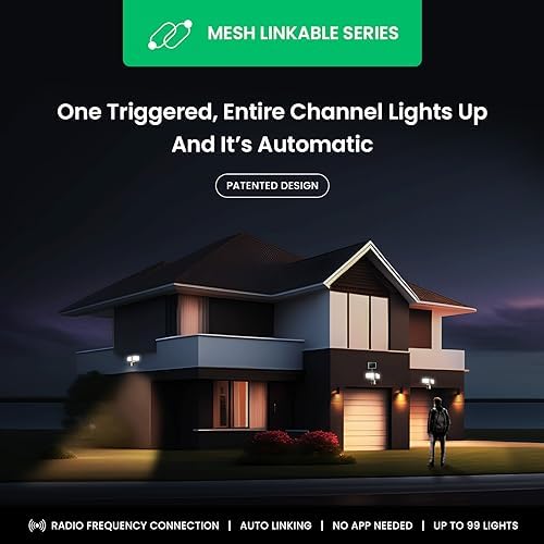 Home Zone Living 2PK Solar Floodlights Outdoor, Motion Sensor, 1500 Lumens