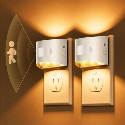 L LOHAS LED Motion Sensor Night Light, Night Lights Plug into Wall, Amber