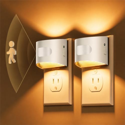 L LOHAS LED Motion Sensor Night Light, Night Lights Plug into Wall, Amber