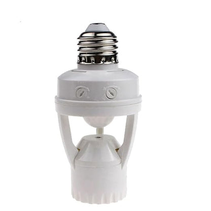 Motion Sensor Light Socket, PIR Motion E26 Screw Bulb Adapter, Adjustable Auto On/Off Night Light Control, Garage Light, for Basement, Pantry Room, Storage Room, Garage Light