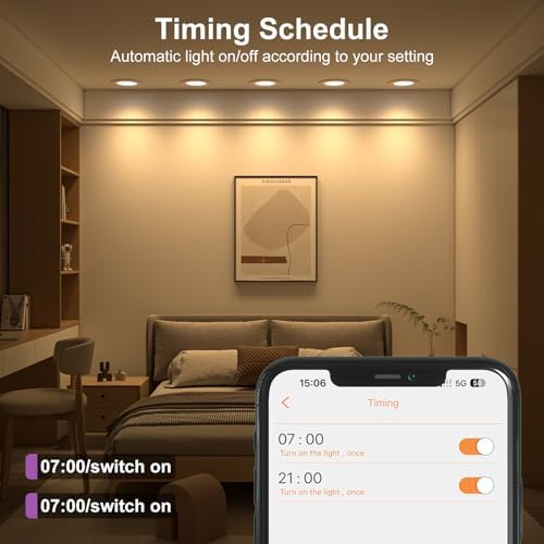 Black 5/6inch Color Changing LED Can Lights,12Pack Retrofit LED Recessed Lighting,13W 1050LM Smart Recessed can Light,Compatible with Alexa,Bluetooth APP Control,for Bedroom Kitchen Livingroom