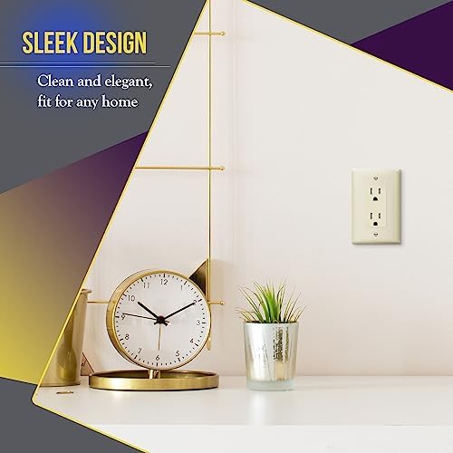 ENERLITES 1-Gang Mid-Size Decorator Switch Outlet Wall Plate, 10 Pack