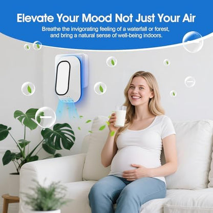 Limpin Plug in Air Purifier for Home, Negative Ion Air Ionizer for Bedroom, Bathroom & Office, Compact Air Cleaner for Small Spaces, Quiet Plug in Air Ionizers for Pets, Smoke, Kitchen & Apartment