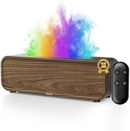 TMEHM Sound Reactive Flame Essential Oil Diffuser Humidifier, Aromatherapy