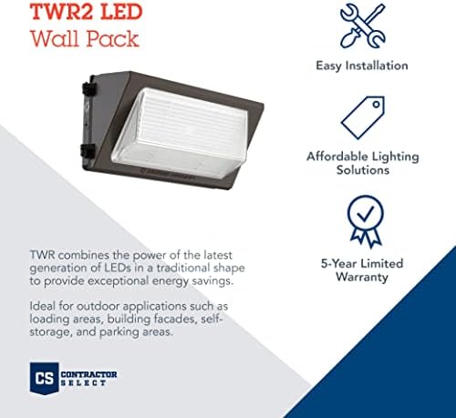 Lithonia Lighting 17" LED Wall Pack Outdoor Light, Dusk to Dawn Photocell