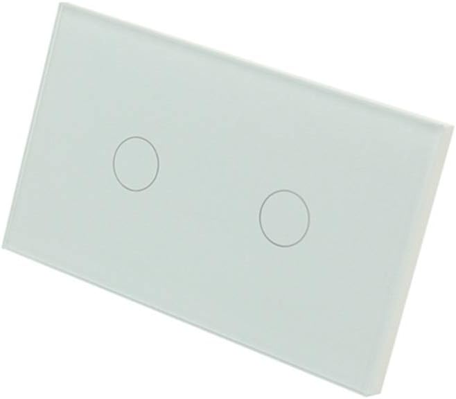 Smart WiFi Touch Screen Switch for  Home | 2 Way AC Control | 22 Languages APP | Tempered Glass Panel(White)