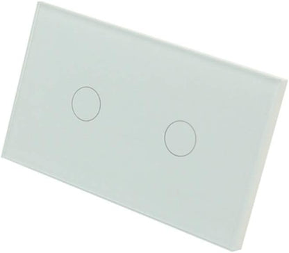 Smart WiFi Touch Screen Switch for  Home | 2 Way AC Control | 22 Languages APP | Tempered Glass Panel(White)