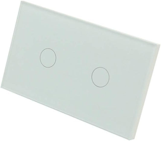 Smart WiFi Touch Screen Switch for  Home | 2 Way AC Control | 22 Languages APP | Tempered Glass Panel(White)