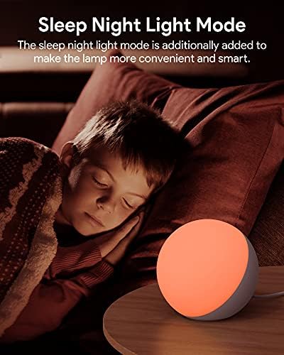Hifree Smart Table Lamp, Dimmable Desk Lamp with App/Voice Control, LED RGB Color Changing Touch Lamp, Night Lamp for Bedroom Compatible with Alexa