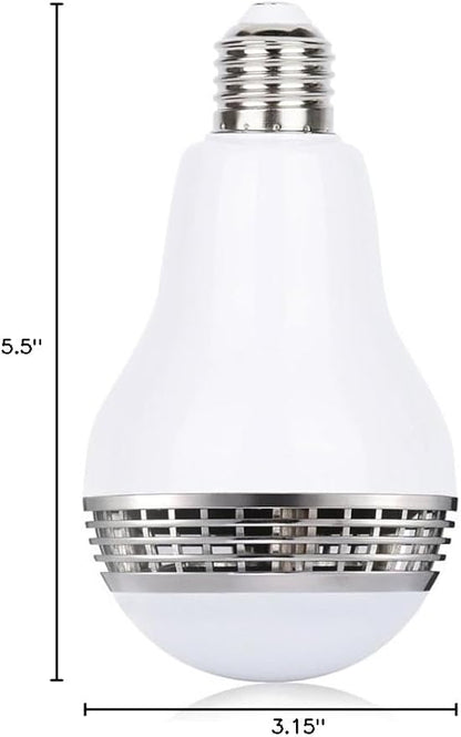 Smart Light Bulb with Bluetooth Speaker 7W 350lm 2700-6500k E27 Controlled RGB Multi Color Adjustable and Dimmable by Wireless APP Music Speaker and Bulb 2 in 1 Mood Lighting