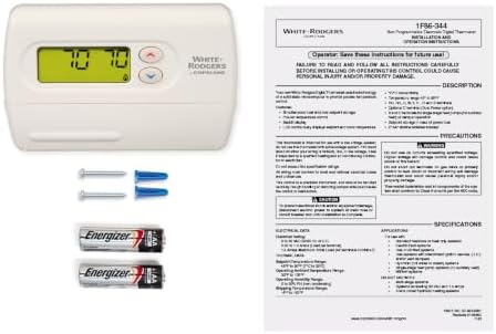 White-Rodgers 80 Series Classic, Non-Programmable, Single Stage (1H/1C) Thermostat, 1F86-344