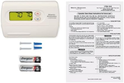 White-Rodgers 80 Series Classic, Non-Programmable, Single Stage (1H/1C) Thermostat, 1F86-344