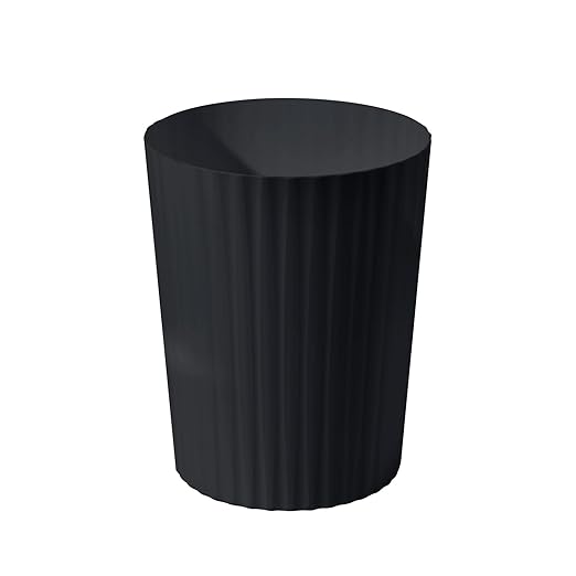 Versatile 2 Gallon Plastic Trash Can - The Compact Bin for Bathroom, Kitchen, or Home Office - Black