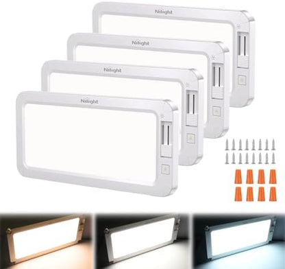 Nilight LED Interior Light 4PCS 12.5 Inch 3 Color Ceiling Light
