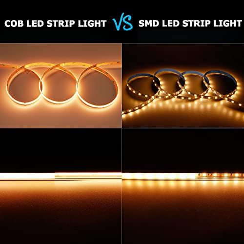 32.8ft/10M 24V COB LED Strip Warm White 3000K 3840LEDs CRI 93+ 6800lm