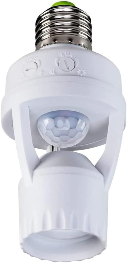 PIR Motion Sensor Light Switch 100-240V Motion Detector E26/E27 LED Base Lamp Holder Smart Switch Bulb Socket Adapter Converter - (Color: Lamp Head)