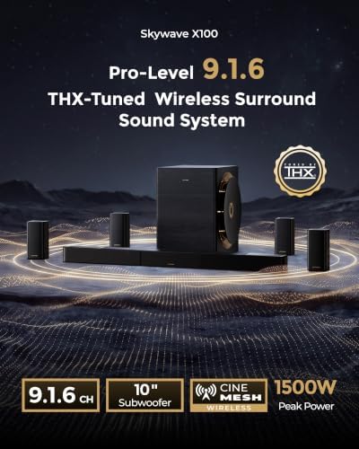 ULTIMEA Skywave X100 9.1.6 THX-Tuned Wireless Home Theater System