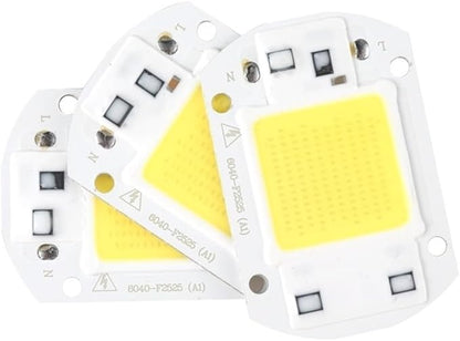 6-Pack, LED COB Chip Spotlight 10W/20W/30W/40W/50W AC110V No Need Driver Smart IC Bulb DIY LED Floodlight Household Bulbs(Cold White,40W)