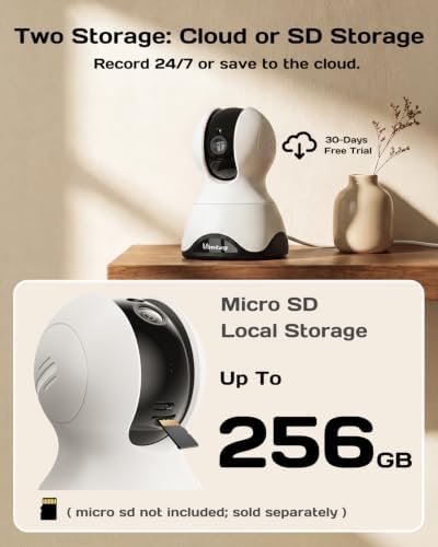 VIMTAG 4K 8MP Pan/Tilt Indoor Camera for Pet/Dog/Cat/Baby/Nanny/Home Security with Phone APP, Motion Tracking, Night Vision, 2-Way Audio, AI Detection, 5G/2.4GHz WiFi, Cloud & SD Card, Works w/Alexa