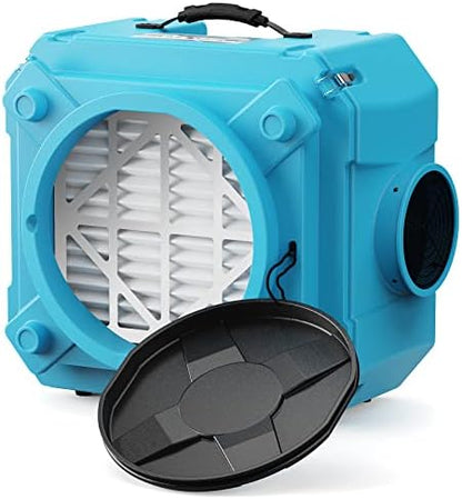 AlorAir CleanShield HEPA 550 - Heavy Duty Commercial Air Scrubber HEPA Filter System, 25' Power Cord with Lighted End and Roto-Molded Unbreakable Housing Air Cleaner, cETL Listed, Blue (Pack of 8)