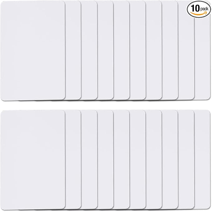 10 pcs Changeable UID Smart Card, Rewritable 13.56MHz RFID IC Blank Card | RFID 13.56MHz Card Readable Rewritable UID Changeable PVC Material for 1K IC Card Clone Block 0 Sector 0 Blank Card