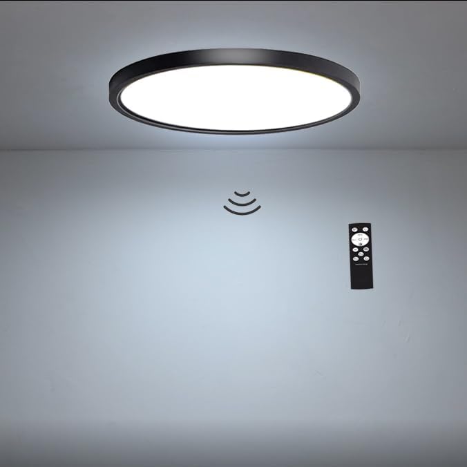 9 Inch Motion Sensor LED Ceiling Light, Black