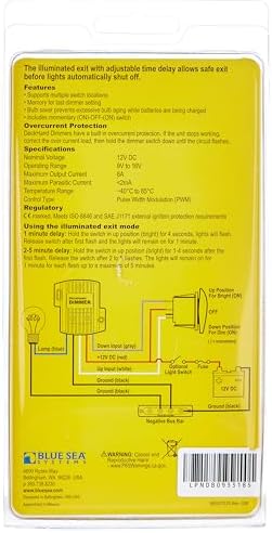 Blue Sea Systems 7506 Deckhand DIMMER Switch 6A 12V, Blue, Small