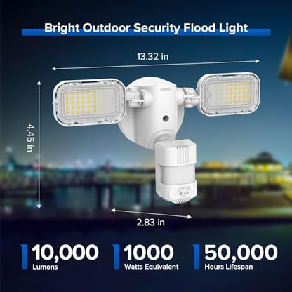 SANSI Bright 1000W Equiv. 10,000LM IP65 5000K LED Outdoor Flood Light