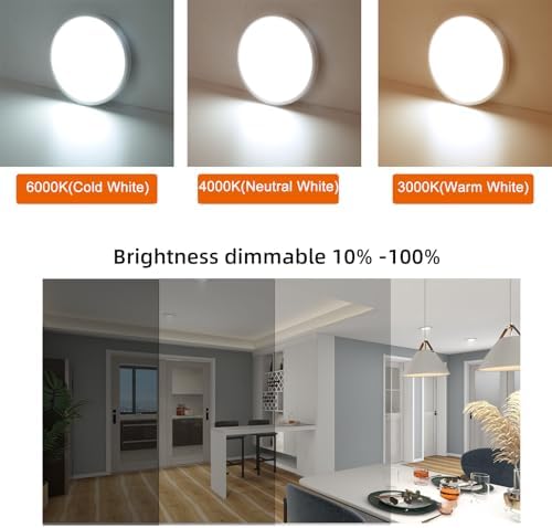 12 Inch Motion Sensor LED Ceiling Light, White
