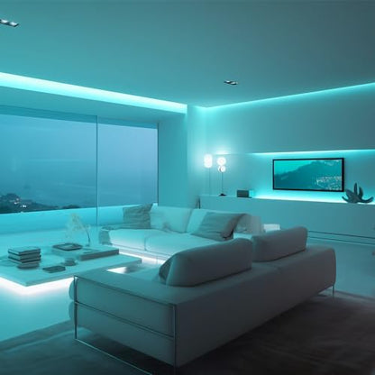 iNextStation 16.4FT 12V LED Strip Lights Ice Blue Neon Rope Light (No Plug)
