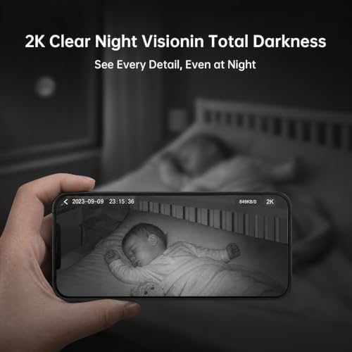JOOAN 2K Indoor Security Camera, 5G/2.4G WiFi Pet Camera, Color Night Vision, PTZ Auto Tracking, Motion & Sound Detection, 2-Way Audio, for Baby/Elderly, Multi-User Shared, Local & Cloud Storage