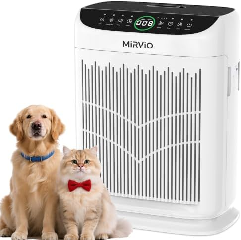 Air Purifiers for Home Bedroom Large Room Up to 3000 Ft², HEPA Air Cleaner with Washable Double-Side Filter, PM2.5 AQI,Timer,15dB Sleep Mode for Pet, Dander, Dust, Pollen, Odors, White