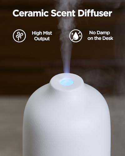 InnoGear 150ml Ceramic Essential Oil Diffuser, Diffusers for Home, Yellow