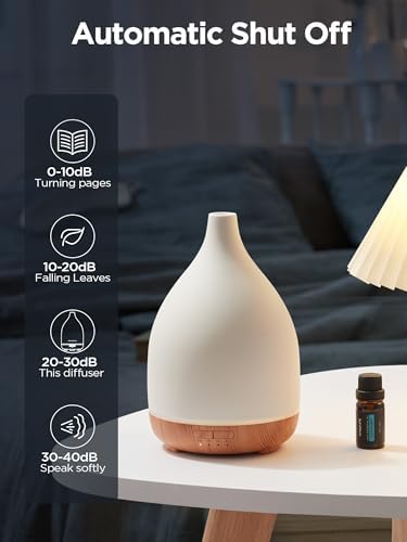 InnoGear 300ml Ceramic Essential Oil Diffuser, Diffusers for Home, Yellow