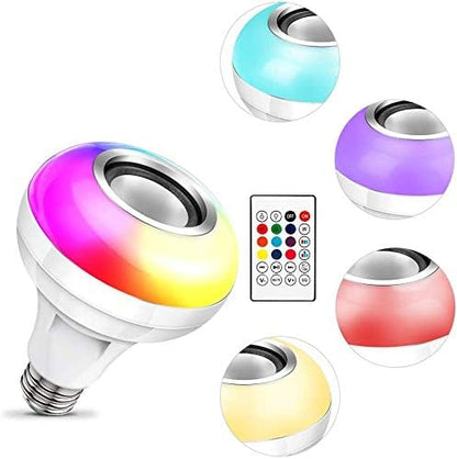 eecoo Smart LED Bulb,Bluetooth Light Bulb Speaker with Dimmable RGB Multicolor Audio Music Stereo Functions,Remote Control for Boy Girl Kid Teen Birthday Gift Party,Room,Home Decoration